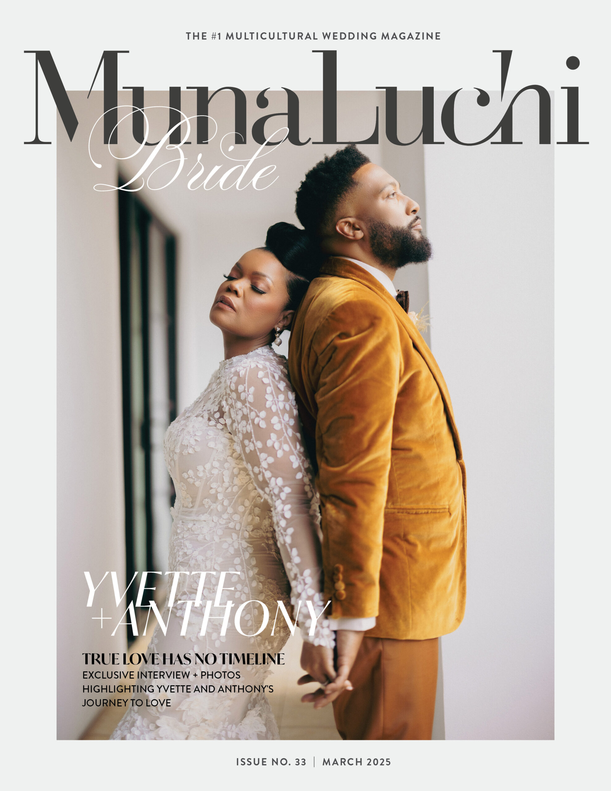 MunaLuchi Bride Magazine Issue 33, featuring award-winning actress Yvette Nicole Brown and Actor Anthony "Tony" Davis, is LIVE on the blog!